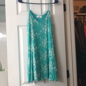 Peach love teal dress S